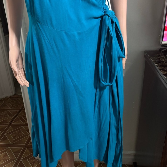 CITY CHIC Women’s Elegant Blue Wrap Dress - Picture 7 of 14
